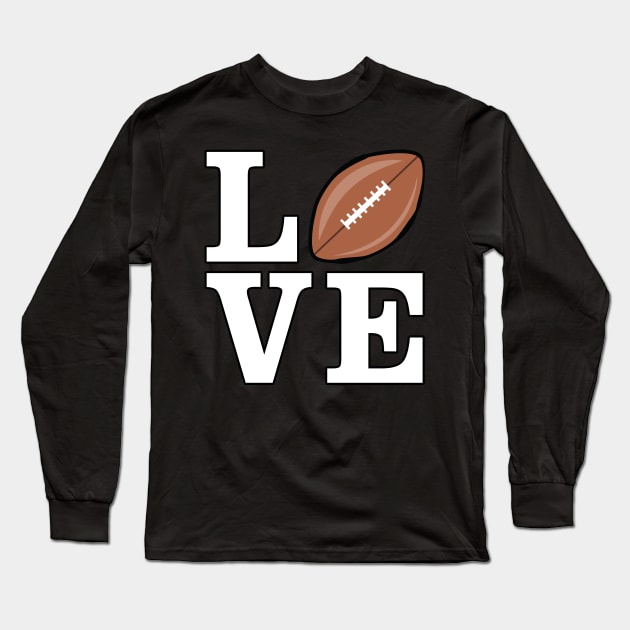 I Love American Football Long Sleeve T-Shirt by DesignWood-Sport